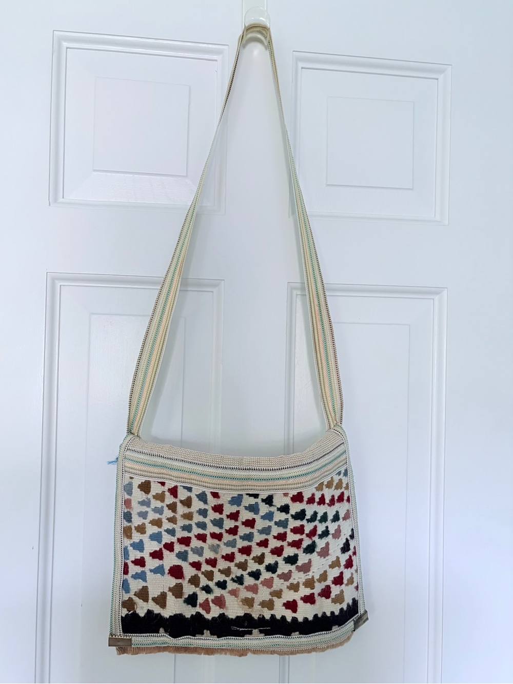Handwoven Geometric Tapestry Persian Shoulder Bag